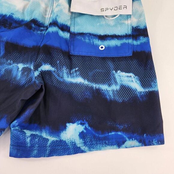 Spyder Men's Standard 7" Tie-dye Volley Swim Trunks Size Small Blue Shorts - Picture 11 of 11